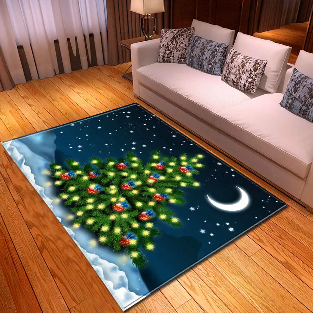 No-9 Happy Xmas Tree коврик фланелевый нескользящий коврик для столовой коврик для домашнего декора коврик для спальни рождественские ковры для гостиной - Цвет: No-9