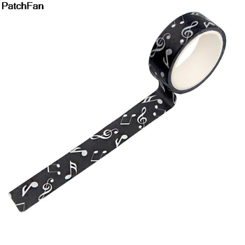 

20pcs/lot Patchfan Musical note black DIY Scrapbooking kids Adhesive washi Paper Tape Printed Pattern sticker A2385