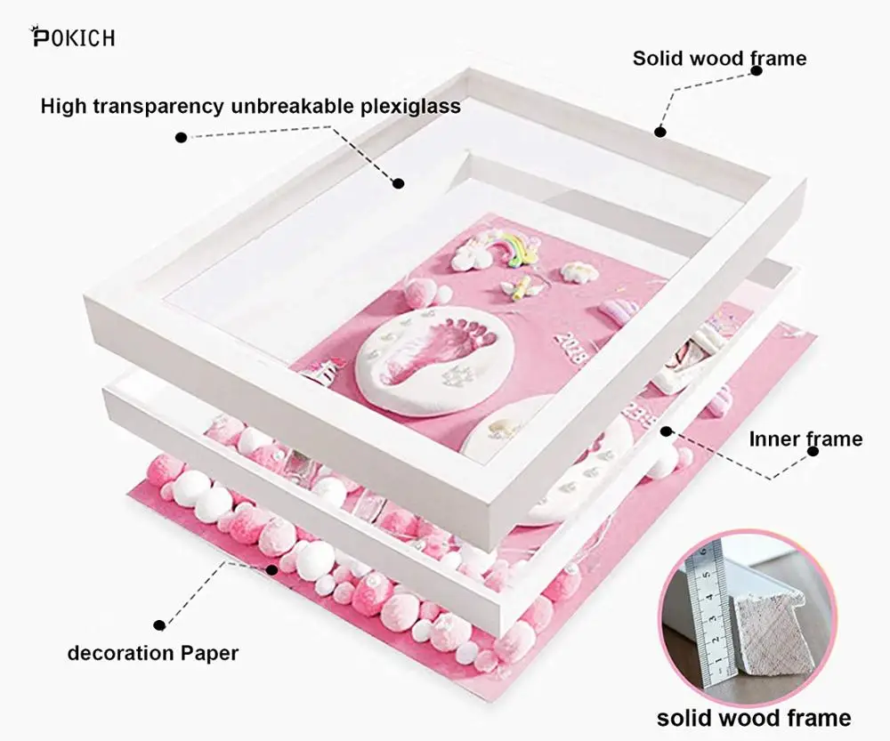 Pokich отпечаток руки ребенка и ноги комплект для новорожденных DIY игрушки Детские