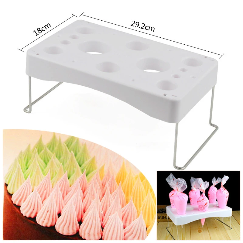 Cake Piping Icing Bags Nozzle Holder Shelf Cake Decorating Tool Plastic
