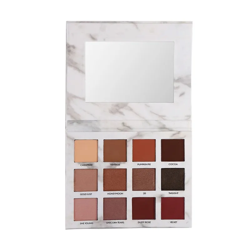 GF0507A Блестящие тени для век палитра для макияжа Earth Matte Tints marble Shades Eyes Make Up Palette 12 цветов - Цвет: GF0507A