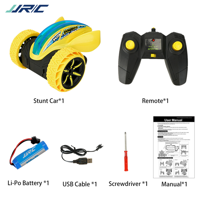 Q77 RC Stunt Car 2.4GHz Electric RC Car 360 Degree Rotation Flip Bounce Vehicle with LED Light Remote Control Car Toys