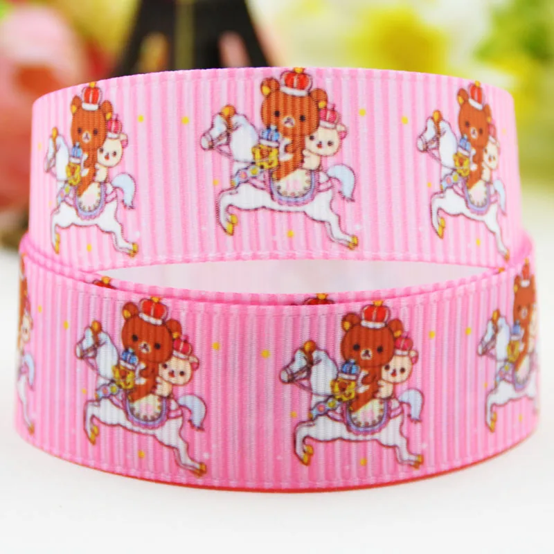 7/"(22 мм) Rilakkuma печатные корсажные ленты вечерние атласные ленты для украшения X-02081 OEM 10 ярдов