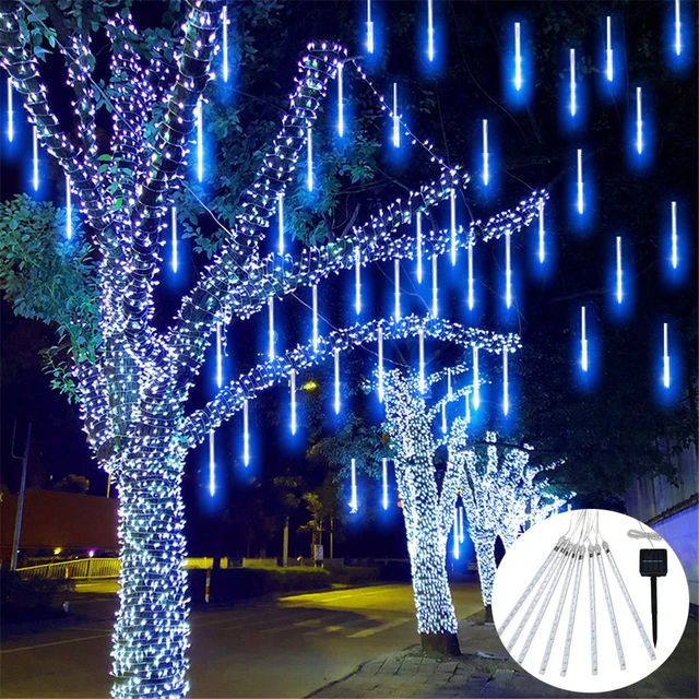 30/50cm 8tube LED Meteor Shower String Light Holiday Outdoor Waterproof Fairy Lamp for Christmas Wedding Party Garden Tree Decor 1
