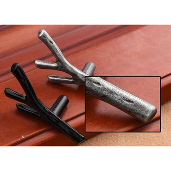 Single Double HoleTree Branch Handles Kitchen Cabinet Drawer Door Pulls Knobs Furniture Hardware