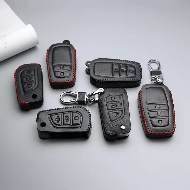 

For Toyota Avensis Corolla Prius Camry Vitz RAV4 C-HR Yaris Auris Car Keychain Keyring Key Chain Ring Key Case Cover Car Styling