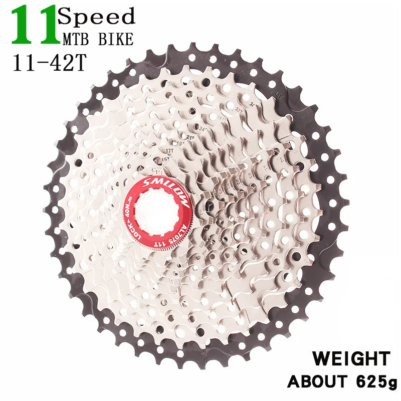 Red No hook SMLLOW дорожный велосипед, горный велосипед, 11 скоростей, маховик с переменной скоростью, 11-42 т, маховик с карточкой, совместим с SHIMANO/KMC - Цвет: Red No hook