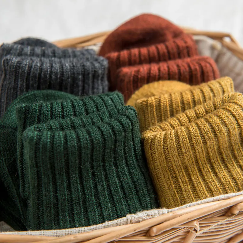 

Autumn Winter Soft Warm Kids Wool Socks In A Box Gift Children's Sock Lot For Girls Christmas Socks 4 Pairs