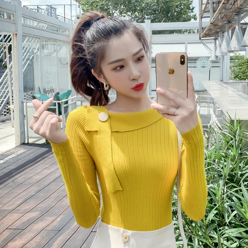 Women Sweaters Ribbed Turtleneck Sweater Women Pullover And Sweaters Sexy Flounce Sleeve Winter Knitted Sweater Jumper