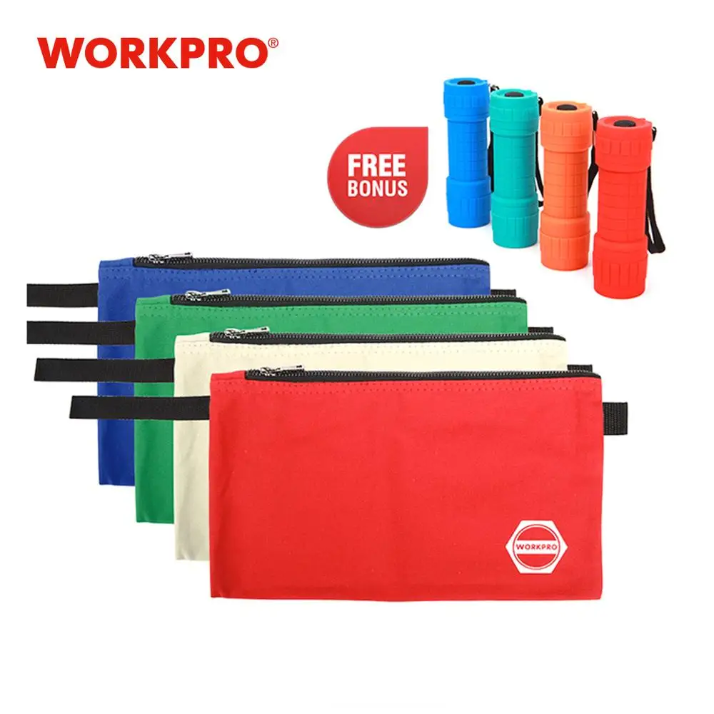 WORKPRO холст инструмент сумки для хранения сумок с застежкой молнией канцелярские