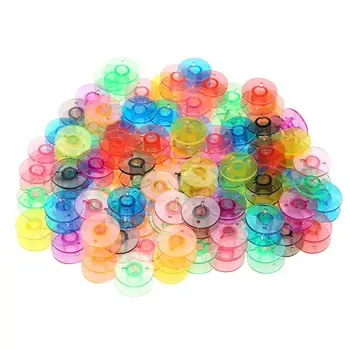 

100pcs Universal Plastic Colorful Empty Bobbins Spool for Sewing Machine