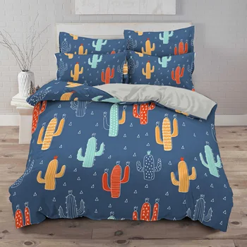 

DIDI Design 3D Bedding set Cactus Print Duvet cover set lifelike bedclothes with pillowcase bed set home Textiles