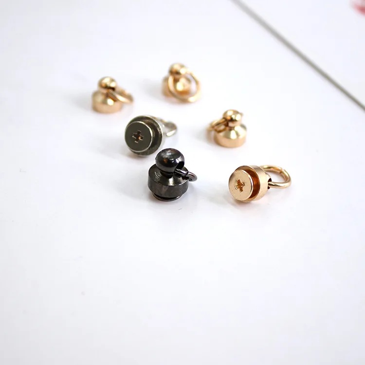 With Ring Rotating Heshangtou Bag Hardware Buttons Hanging Phone Case DIY Screw Rivet Snap-fastener Accessories Anti-Adhesive Pa