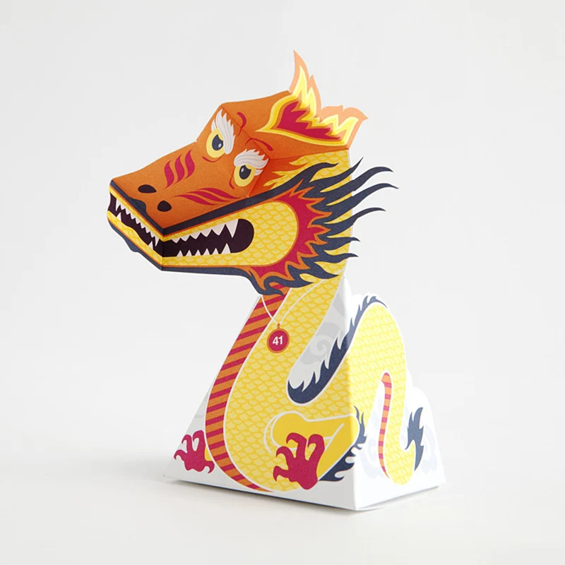 Dragon Paper Chinese Diy Craft | 3d Paper Model Papercraft | Chinese