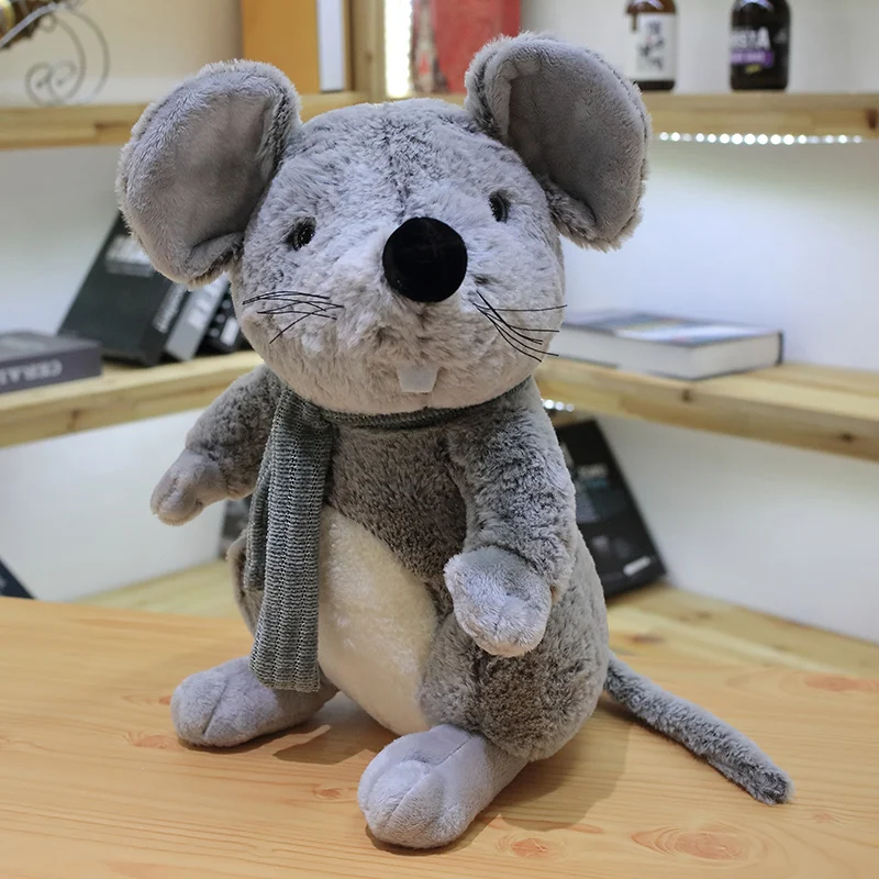 

1Pcs Cute Squirrel Rat Pillow Birthday Party Soft Plush Toys Kawaii Lovely Mouse Stuffed Animal Gift for Kids Girl Boy Baby Doll