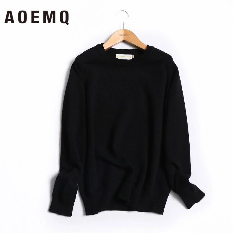 

AOEMQ Fashion 3 Colors Sweaters O-Neck 100% Cotton Warm Pullovers Sweater Halloween Present Girl Sweater Women Clothing