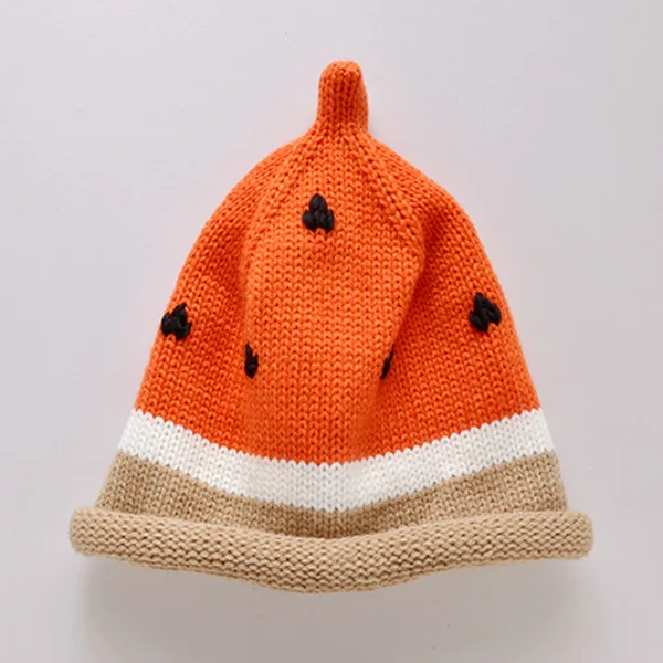New Fashion Kids Cap Autumn Hats For Baby Boy Girl Winter Warm Baby Hat - Цвет: Оранжевый