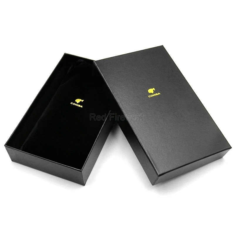 Cohiba, коричневый, для путешествий, натуральная кожа, тисненый тигр, 3 трубки, портативный чехол для сигар, Humidor, держатель с подарочной коробкой