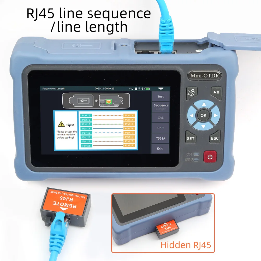 MINI OTDR1310/1550nm FC/UPC  Touch Screen VFL OLS OPM Event Map Ethernet Cable Tester Network