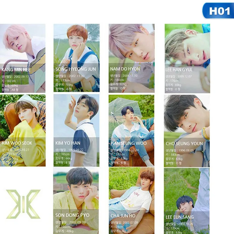 11 шт./компл. KPOP X1 окружающие прозрачный карты фото карты Фотокарта фотографии канцелярские украшения принадлежности вентилятора подарки