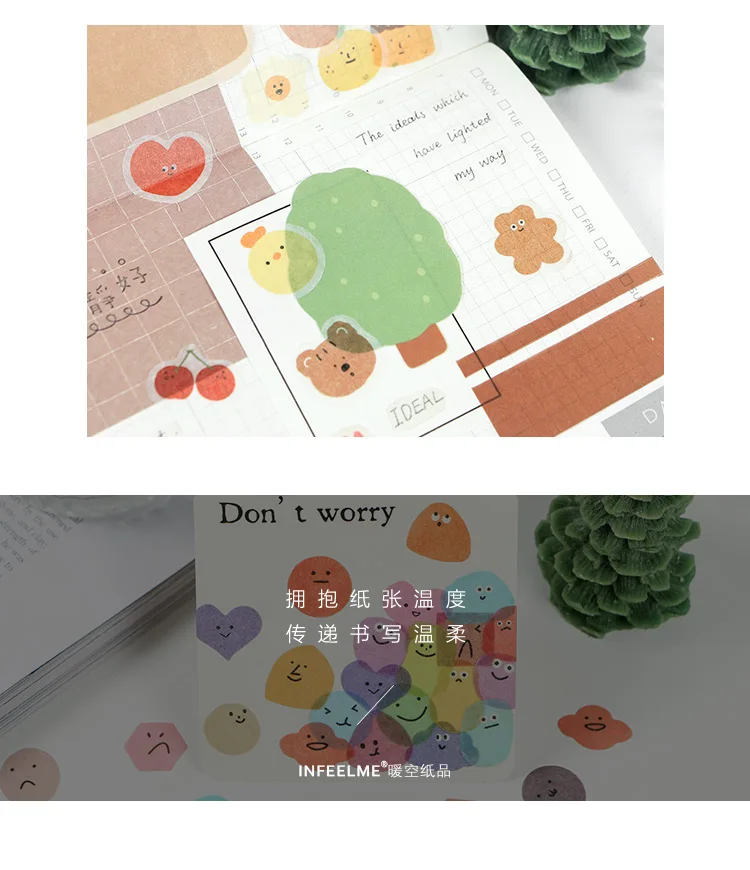 Artigos de Papelaria Pacotes Lote Adorável Dias Série Papel Decorativo Washi Adesivo 8 - 20 Cheap Adesivos