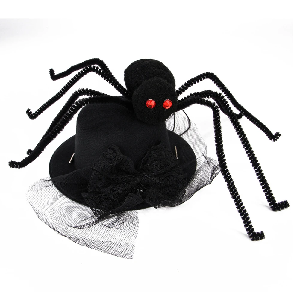 Шапка для косплея головной убор для собак Хэллоуин Pet cap Pet Lace Spider cap с регулируемыми бретелями Хэллоуин Pet костюм аксессуары