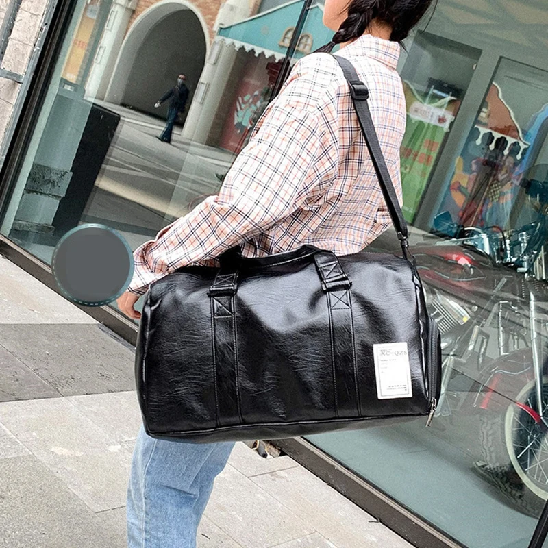CHAMAIR Fashion Unisex Duffel Bag Casual Zipper Gym Bag for Men and Women  (Dark Blue) 