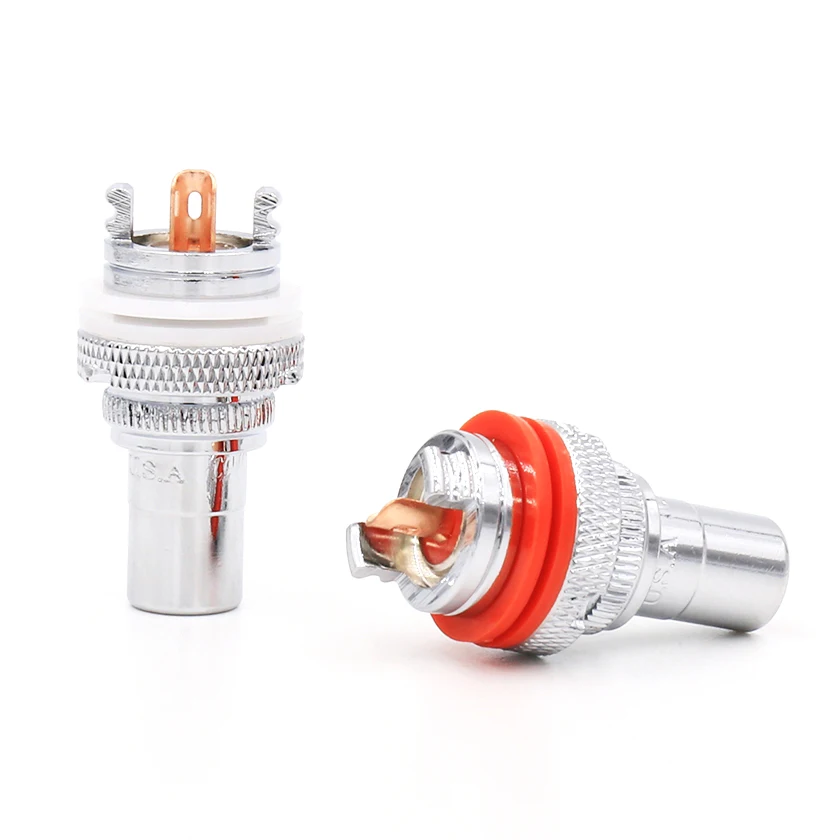 

8pcs high quality silver plated RCA Socket Female RCA Jack Socket Connector
