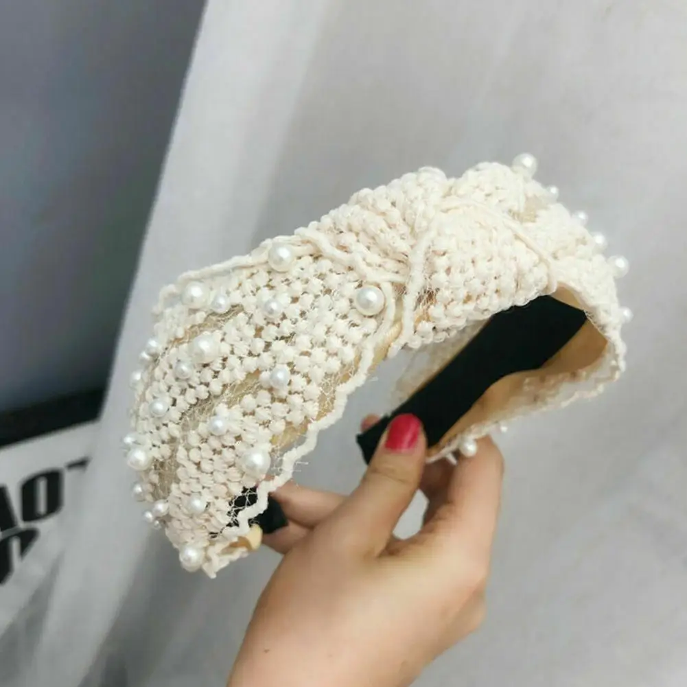 Solid Lace Headband For Women Autumn Winter Hair Accessories Fashion Hair Bands Bezel Hair Hoop Headwear