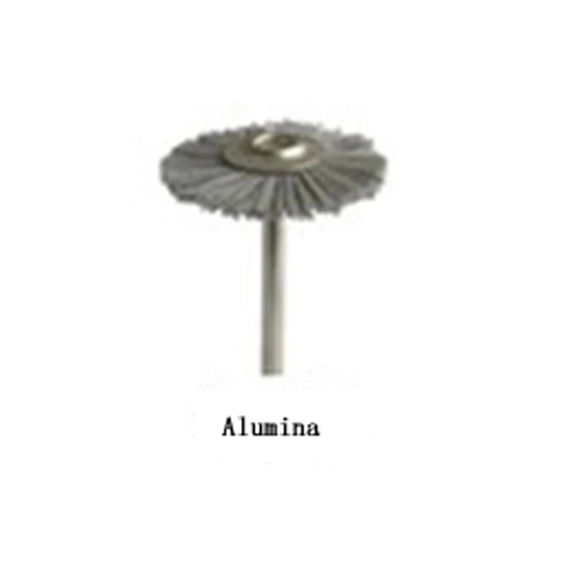 Alumina 1 шт. зубные полировочные колеса лабораторная кисть шлифовальные кисти наконечник машина аксессуары Полировка Шлифовка низкая скорость шерсть плоская щетка - Цвет: Alumina