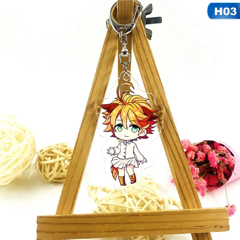Аниме обещанный Neverland Yakusoku no Neverland Норман Рей Эмма Косплей стенд фигура акриловый брелок Шарм брелок подвеска - Цвет: KEY4329H03