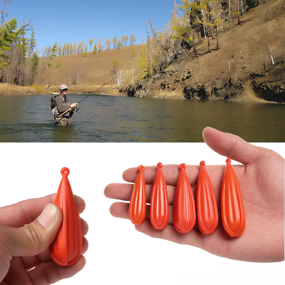 5Pcs PVC Fishing Practice Plug Baitcasting Rubber Practice Casting Plug