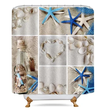

Seascape beach board shower curtains bathroom shower curtain 3D fabric shower curtain waterproof shower curtain cortina de ducha