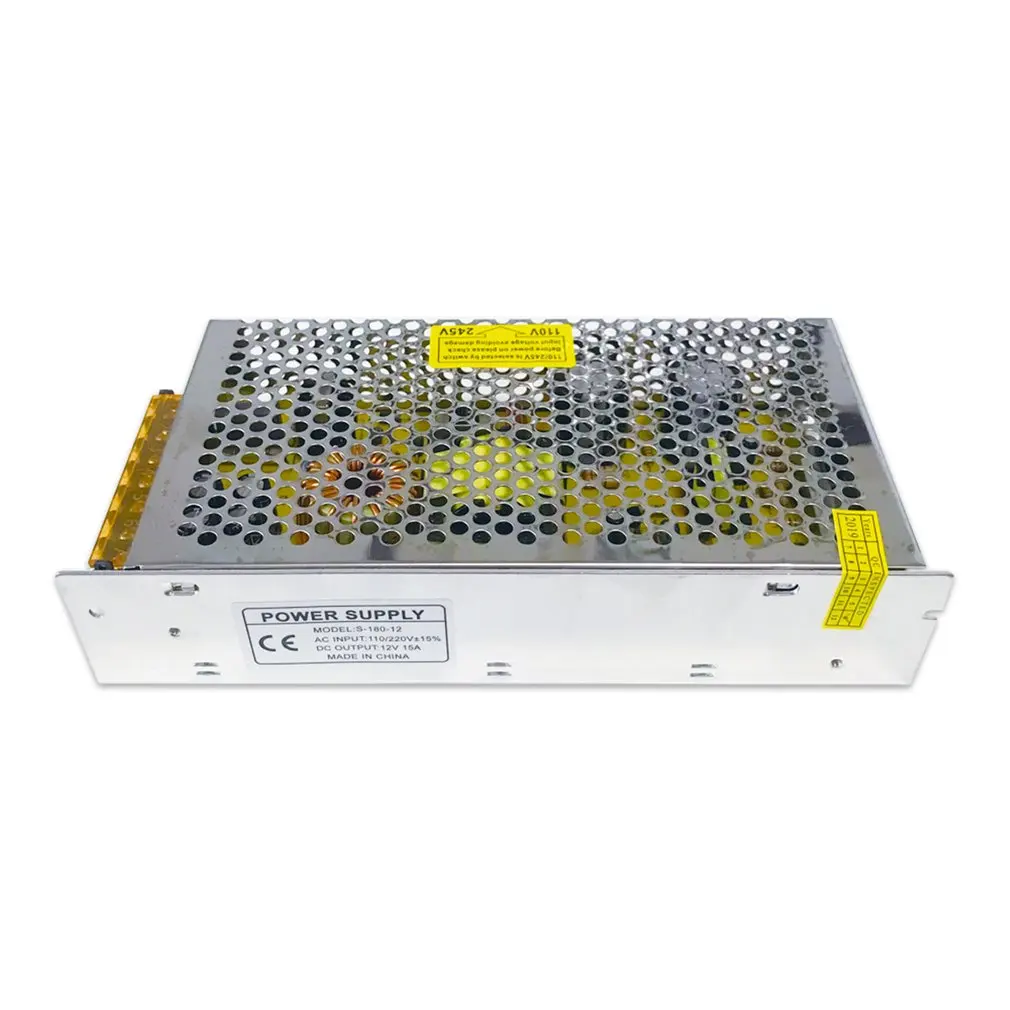 DC12V 15A 180 Вт светильник ing трансформаторы светодиодный драйвер Мощность адаптер для Светодиодные ленты светильник переключатель Питание светодиодный драйвер