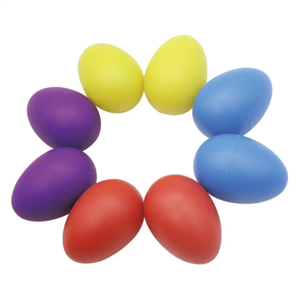 2Pcs Solid Color Baby Egg Music Shaker Sand Hammer Instrument Early Learning Toy Baby Egg