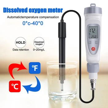 

Portable Digital Pen Dissolved Oxygen Meter Water Quality Tester Detector Test Range 0-20 Mg/l I88