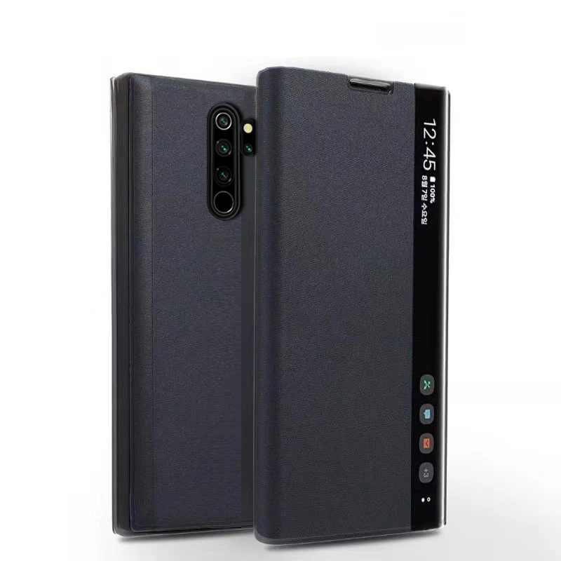 Чехол, для Xiaomi Redmi Mi Note 8 pro Note8 с откидной крышкой, кожаный тканевый Магнитный Интеллектуальный оконный кронштейн, силиконовый чехол