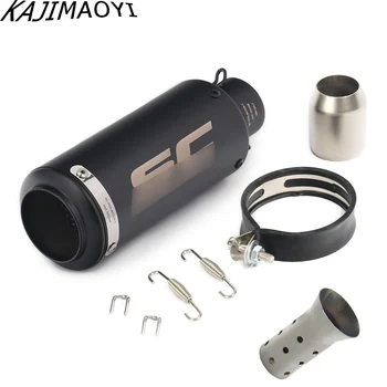 

KAJIMAOYI Universal Motorcycle Exhaust with DB killer Pipe Muffler For TRK FZ6 CBR650 CB600 MT07 ATV Dirt Pit Bike