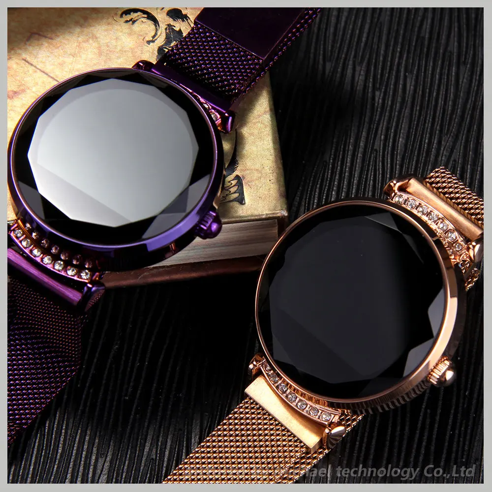 Новейшая мода H2 Смарт-часы женские 3D алмазное стекло пульсометр кровяное давление монитор сна лучший подарок женские умные часы