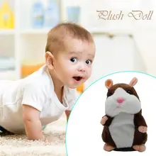 15 см милый ходячий говорящий хомяк плюшевая кукла-животное забавная звуковая запись Повтор голоса изменение обучающая игрушка Домашние животные