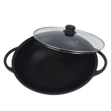 Двойная Ручка вок антипригарный горшок литой алюминиевый тушеный горшок корейский стиль горячий горшок пьянский Гусь тушеная кастрюля для приготовления утки yu tou guo электромаг