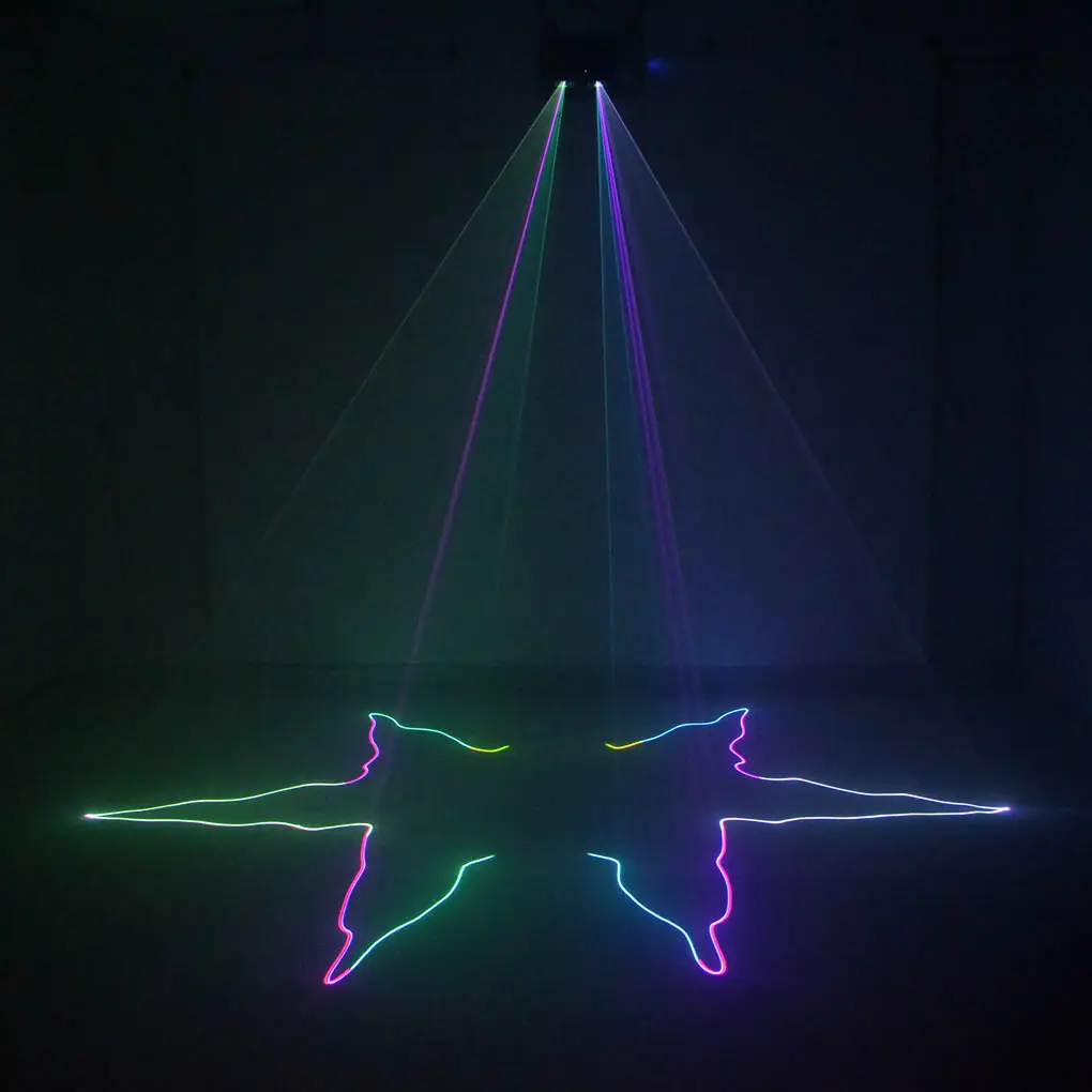 AUCD 2 линзы красный зеленый синий RGB проектор лазерные огни DMX Профессиональный DJ