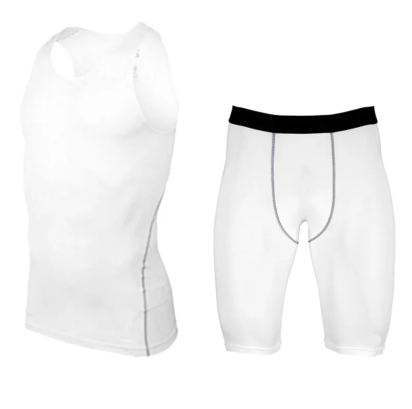 

Men Tight-Fit Training Pro Tops Sports Running Shorts Elasticity Quick-Dry Compression Shorts Vest Suit