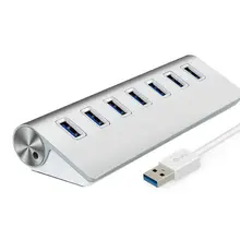 Алюминиевый usb-концентратор 3,0 Usb сплиттер 7 портов адаптер USB3.0 удлинитель для MacBook, ПК, ноутбук жесткие диски