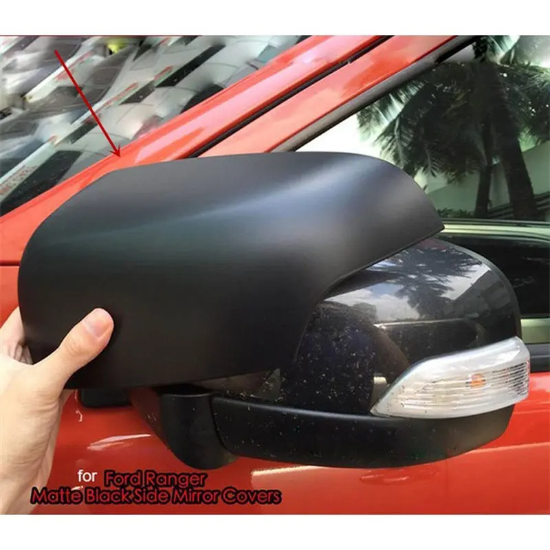Rearview Mirror Cover 4x4 Auto Part Matte Exterior Side Mirror Protection for Ford Ranger 2012-T6 T7 Pickup Car Accessories rearview mirror cover