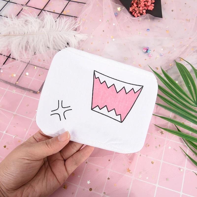 1pcs Cute Anime Cartoon Mouth Muffle Face Mask Emotiction Masque Kpop masks Women Men White Anti-Dust Cotton Mouth Mask