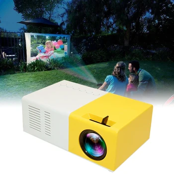 

LED Projector 600 lumen 3.5mm Audio 320x240 Pixels YG-300 HDMI USB Mini Projector Home Media Player 3