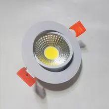 COB светодиодный светильник с регулируемой яркостью 220 В 5 Вт 7 Вт 10 Вт 12 Вт Светодиодный точечный светодиодный потолочный светильник встраиваемый в фойе AC110V белый круглый светильник