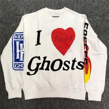 

Kanye West Kids See Ghosts Crewneck Collection Men Sweatshirts Foam Printing High Quality Hoodie Streetwear Sweatshirt Pullover