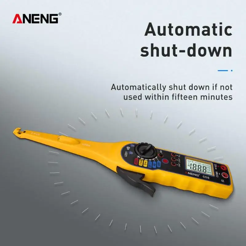 ANENG автоматический LCD Подсветка Дисплей цепи тестер измерения 24W 12V светодиодный Напряжение детектор батареи извещателя для измерения